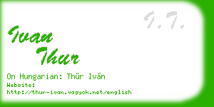 ivan thur business card